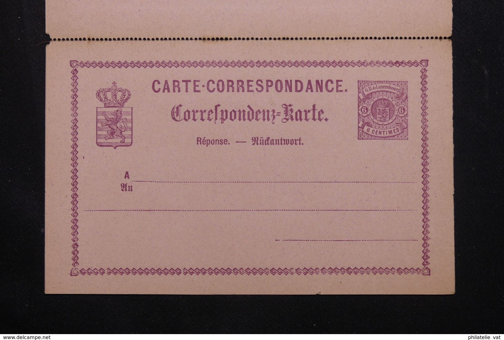 LUXEMBOURG - Entier Avec Réponse Payée - Petit Défaut - Pas Courant - P 22949 - Entiers Postaux