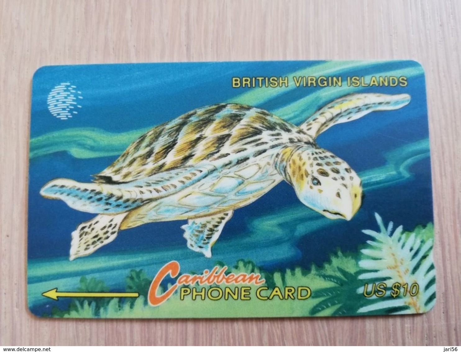 BRITSCH VIRGIN ISLANDS  US$ 10   BVI-19D     TURTLE    19CBVD     Fine Used Card   ** 2645** - Vierges (îles)