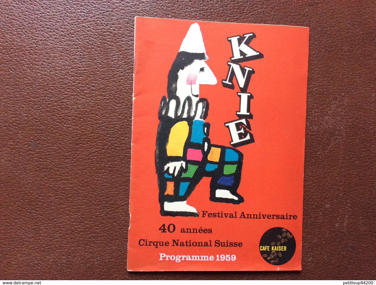 PROGRAMME CIRQUE  Cirque National Suisse KNIE  Programme 1959 - Programmes