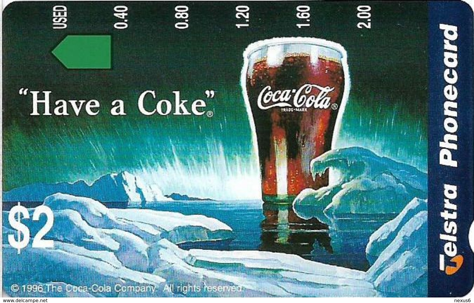 Australia - Telstra (Anritsu) - 1996 Coca Cola Complimentary - M460 - Have A Coke 20/20 - 09.1996, 2$, 2.000ex, Mint - Australia