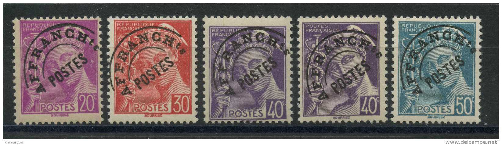 France (1922) Preos N 78 A 82 (Luxe) - 1893-1947