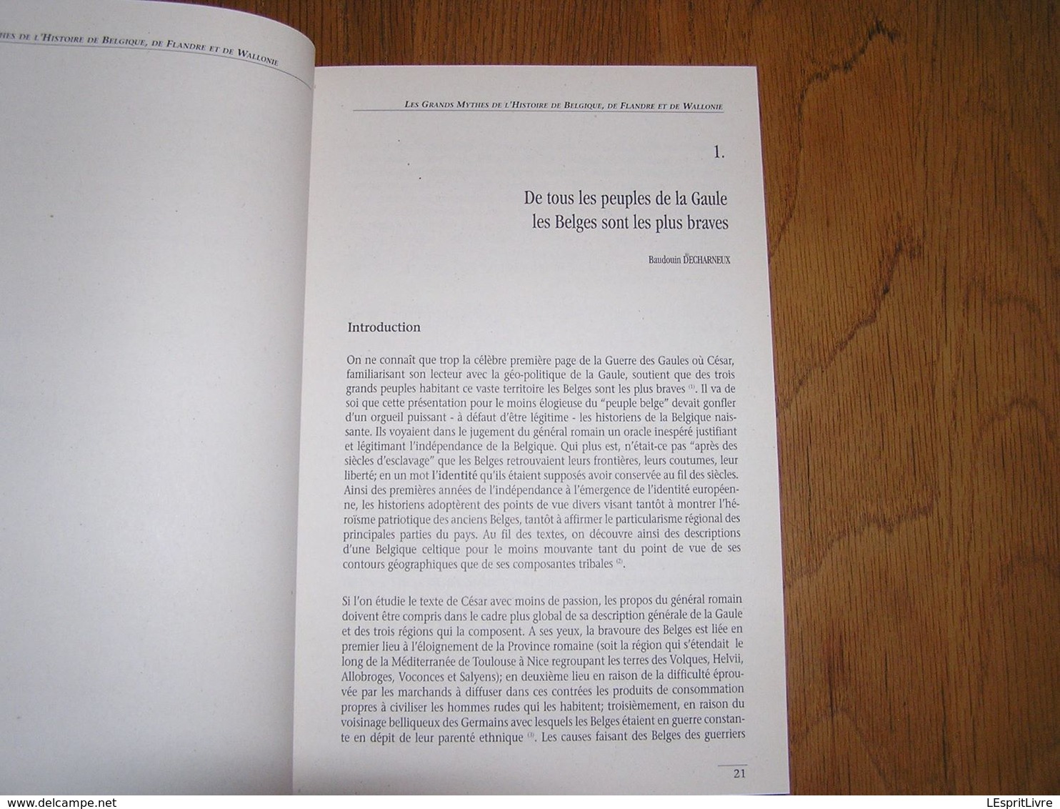 LES GRANDS MYTHES DE L'HISTOIRE DE BELGIQUE Morelli Régionalisme Révolution Charles Quint Charlemagne Godefroid Bouillon