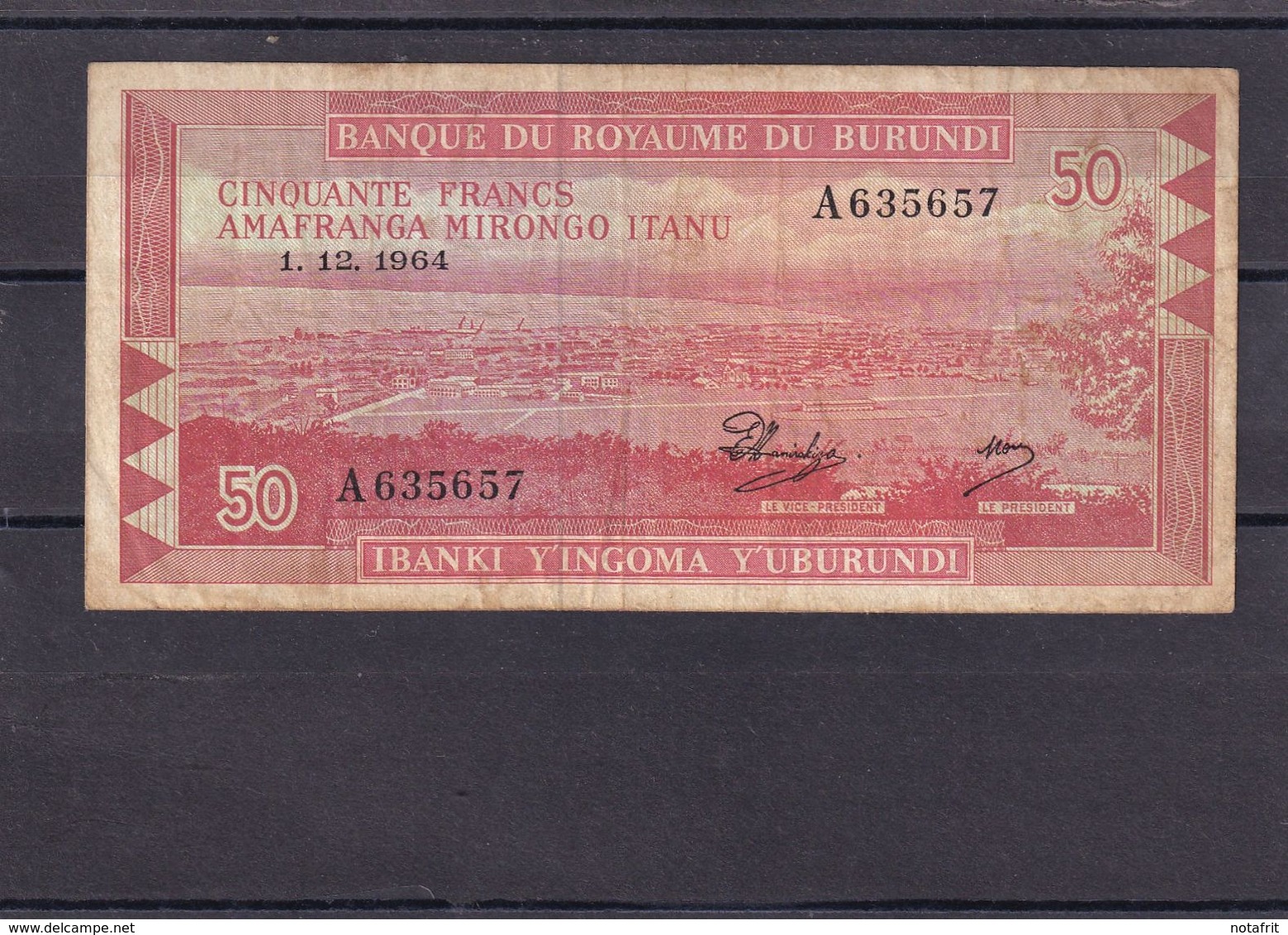 Burundi 50 Fr 1964 Fine  Rare - Burundi