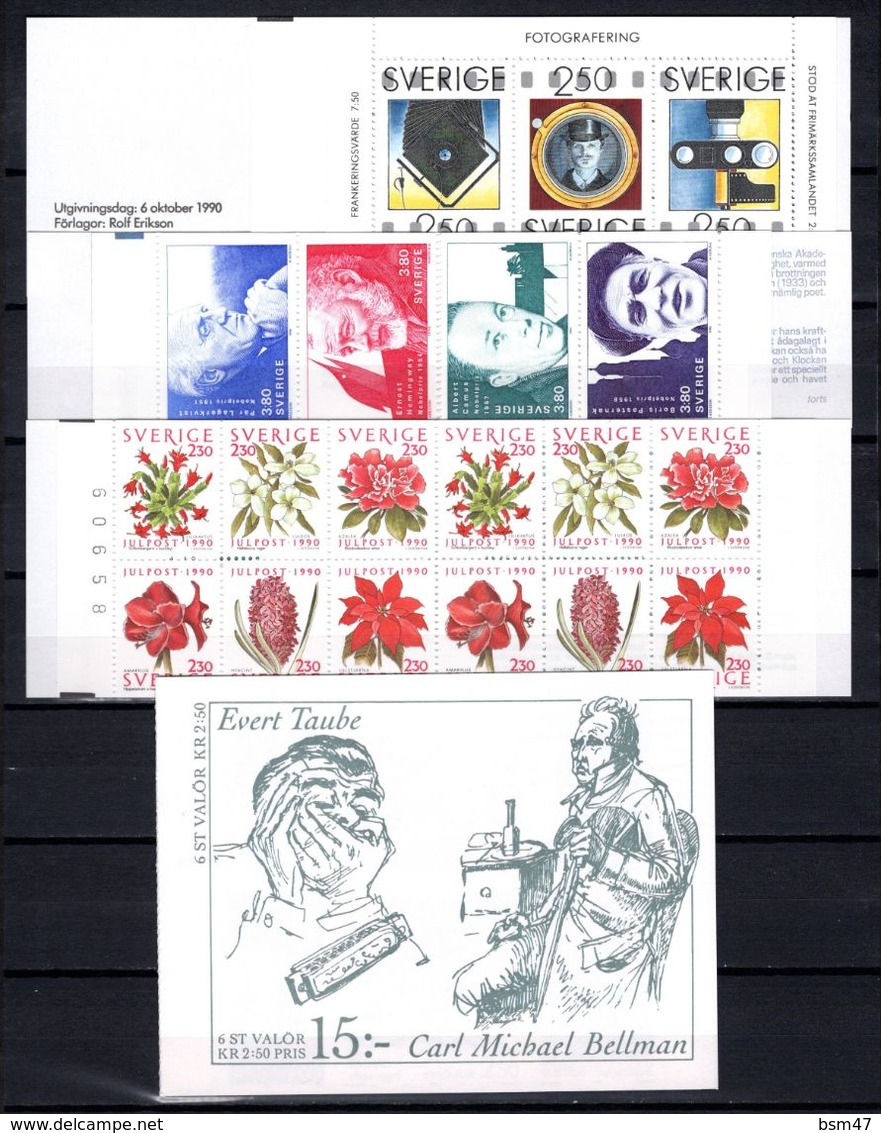 Zweden: 1990 - Verschillende Boekjes Postfris / Various Booklets MNH - 1981-..