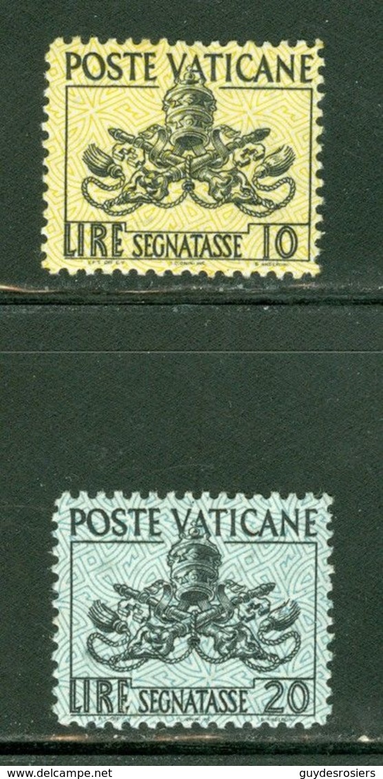 Vatican; Scott # J-15 + J-16 Neufs, Trace De Charnière  (9293) - Postage Due