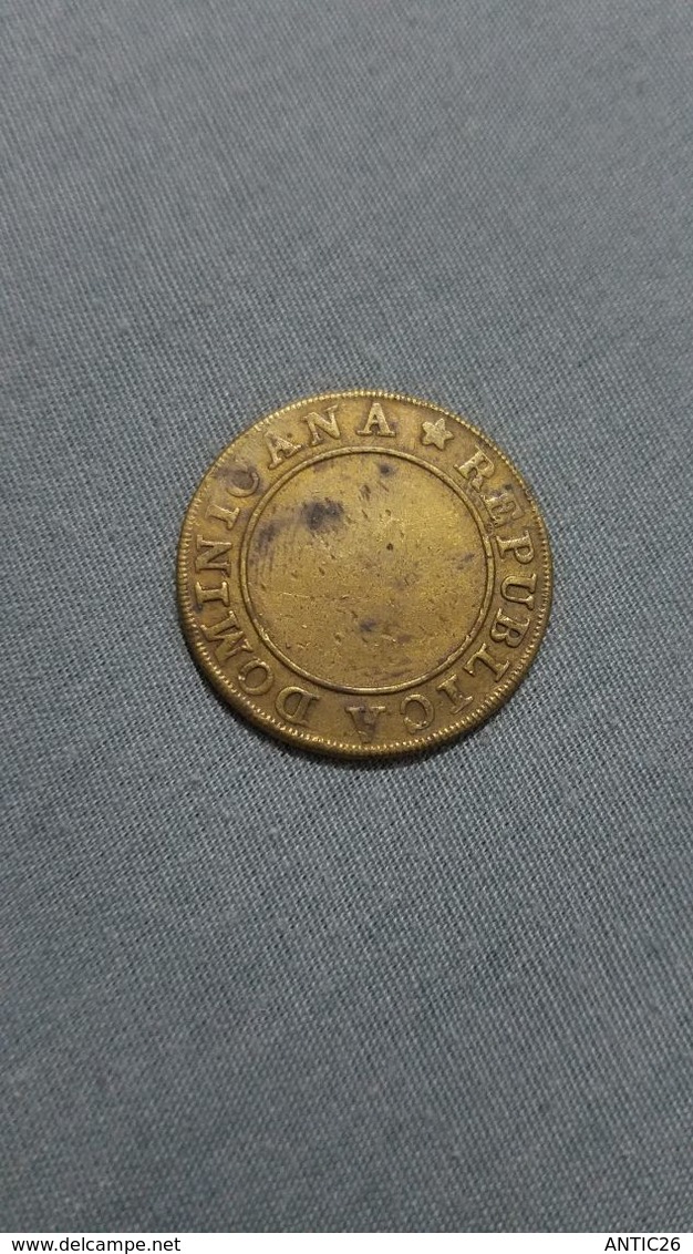 Piece De Monnaie  Republique Dominicaine 1/4 Real 1848 Rare - Dominicana