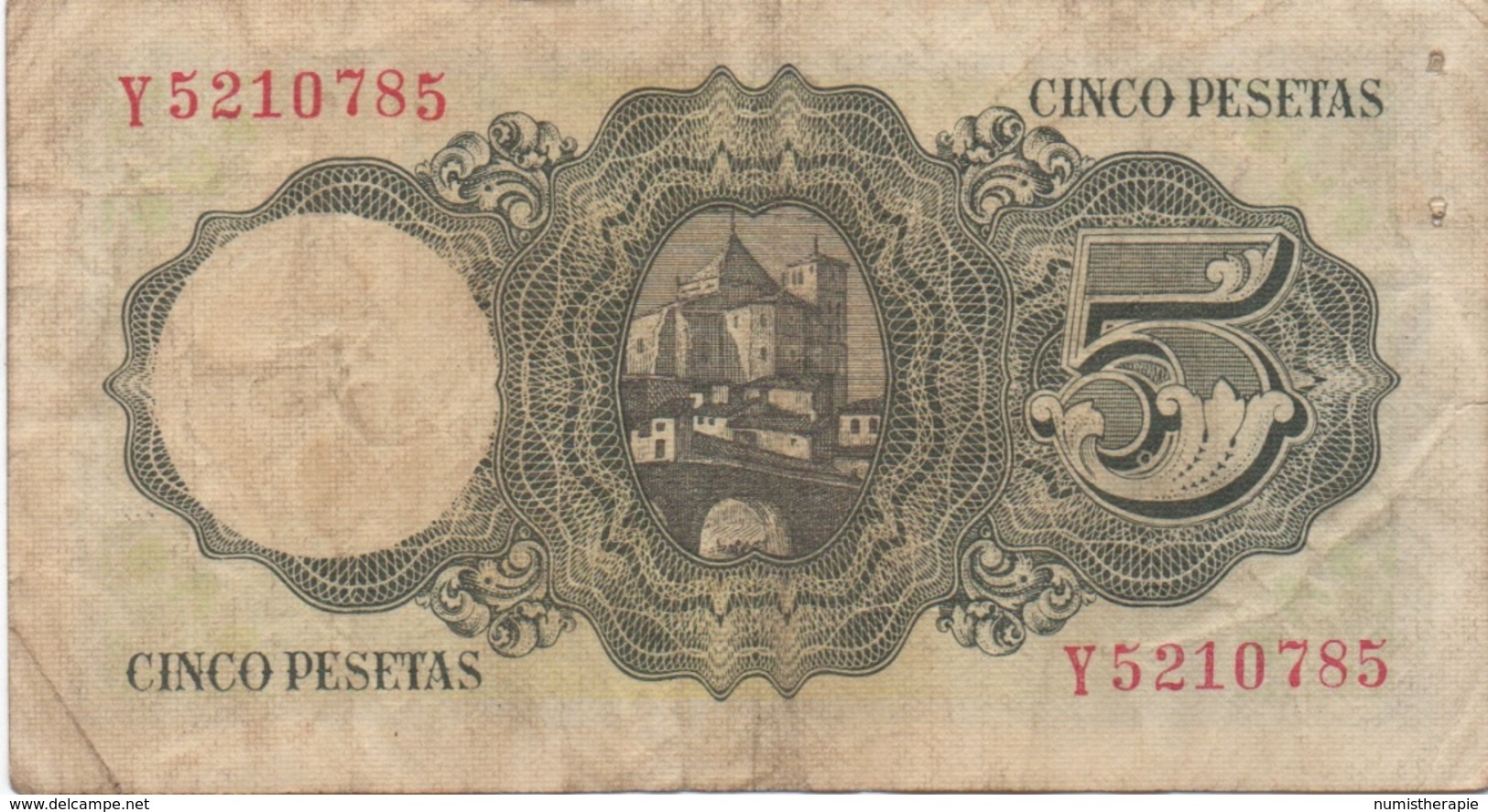 Espagne : 5 Pesetas 1951 (moyen état) - 5 Pesetas