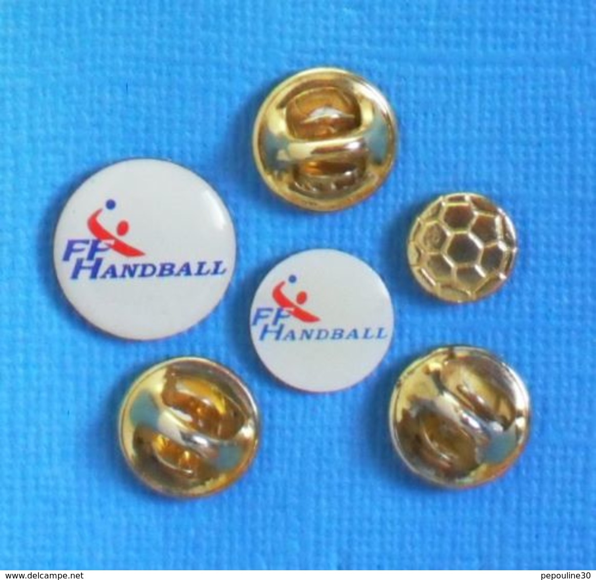 3 PIN'S //  ** F.F. HANDBALL / FÉDÉRATION FRANÇAISE DE HANDBALL ** - Pallamano