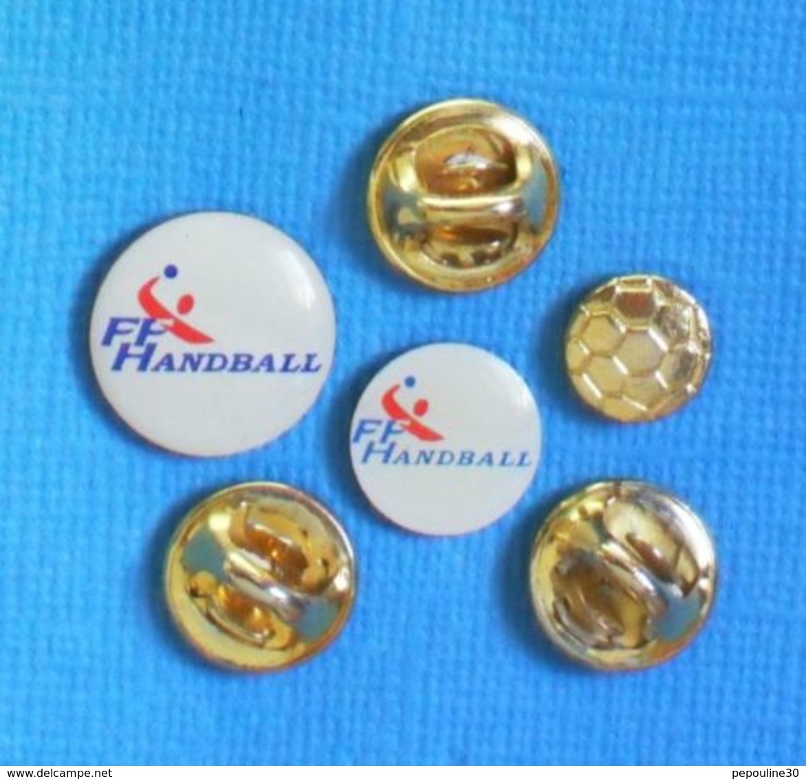 3 PIN'S //  ** F.F. HANDBALL / FÉDÉRATION FRANÇAISE DE HANDBALL ** - Pallamano