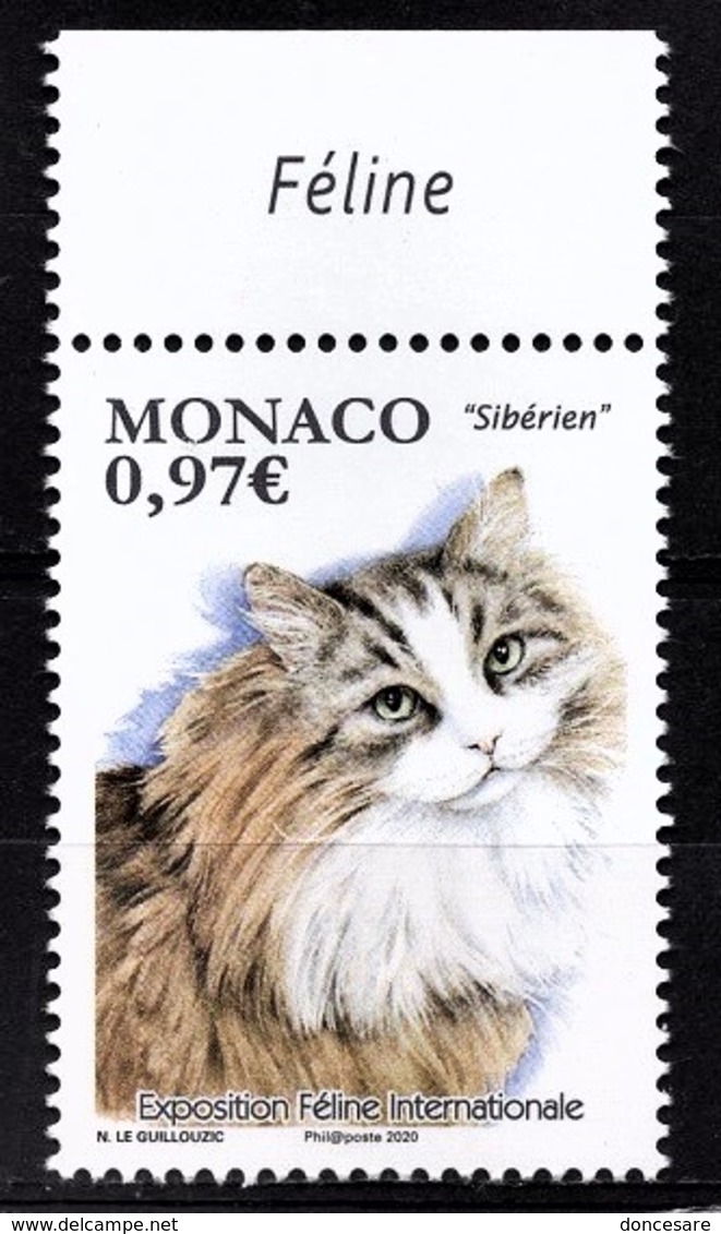 MONACO 2020 -  EXPOSITION FÉLINE INTERNATIONALE - NEUF ** - Unused Stamps