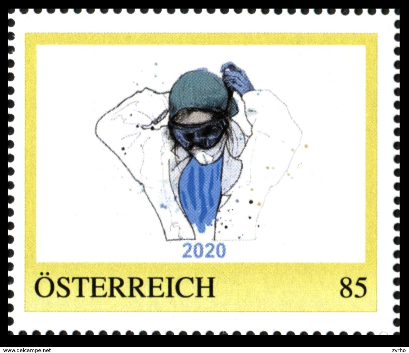 LAST PIECE !!! AUSTRIA OSTERREICH 2020 HEALTH CORONAVIRUS COVID ** PERSONAL STAMP ** MNH ** Only 20 Printed - Disease