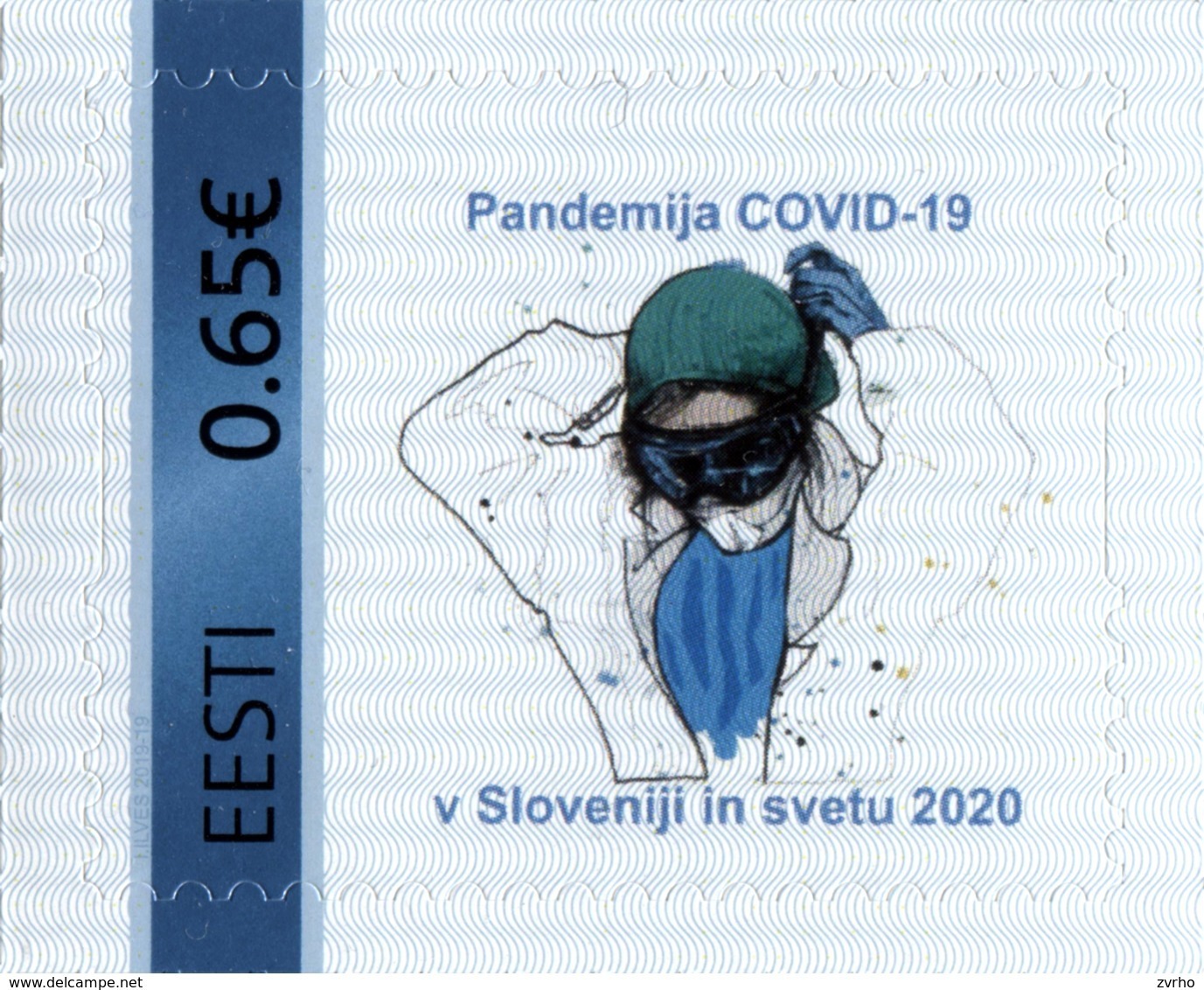 LAST PIECE !!! ESTONIA EESTI 2020 HEALTH CORONAVIRUS MEDICAL EPIDEMIC COVID-19 DISEASE ** PERSONAL STAMP ** MNH - Disease