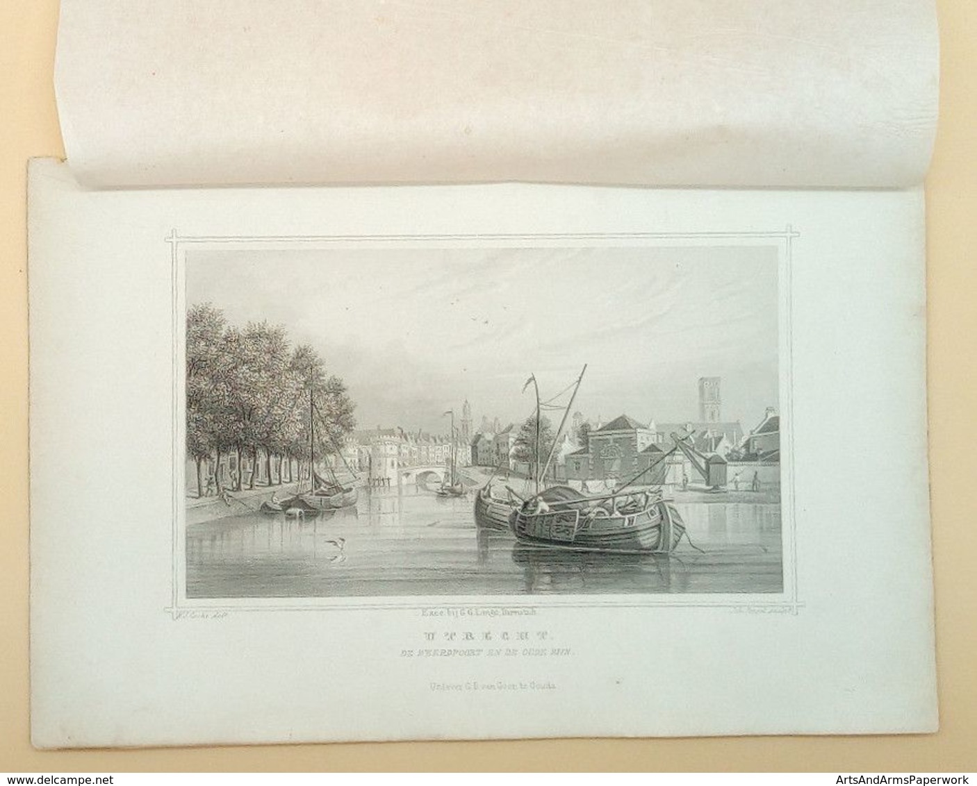 Utrecht, Weerdpoort & Oude Rijn 1858/ Utrecht (NL), Weerd Gate & River Old Rhine 1858. Cooke, Poppel, UTRECHT - Arte