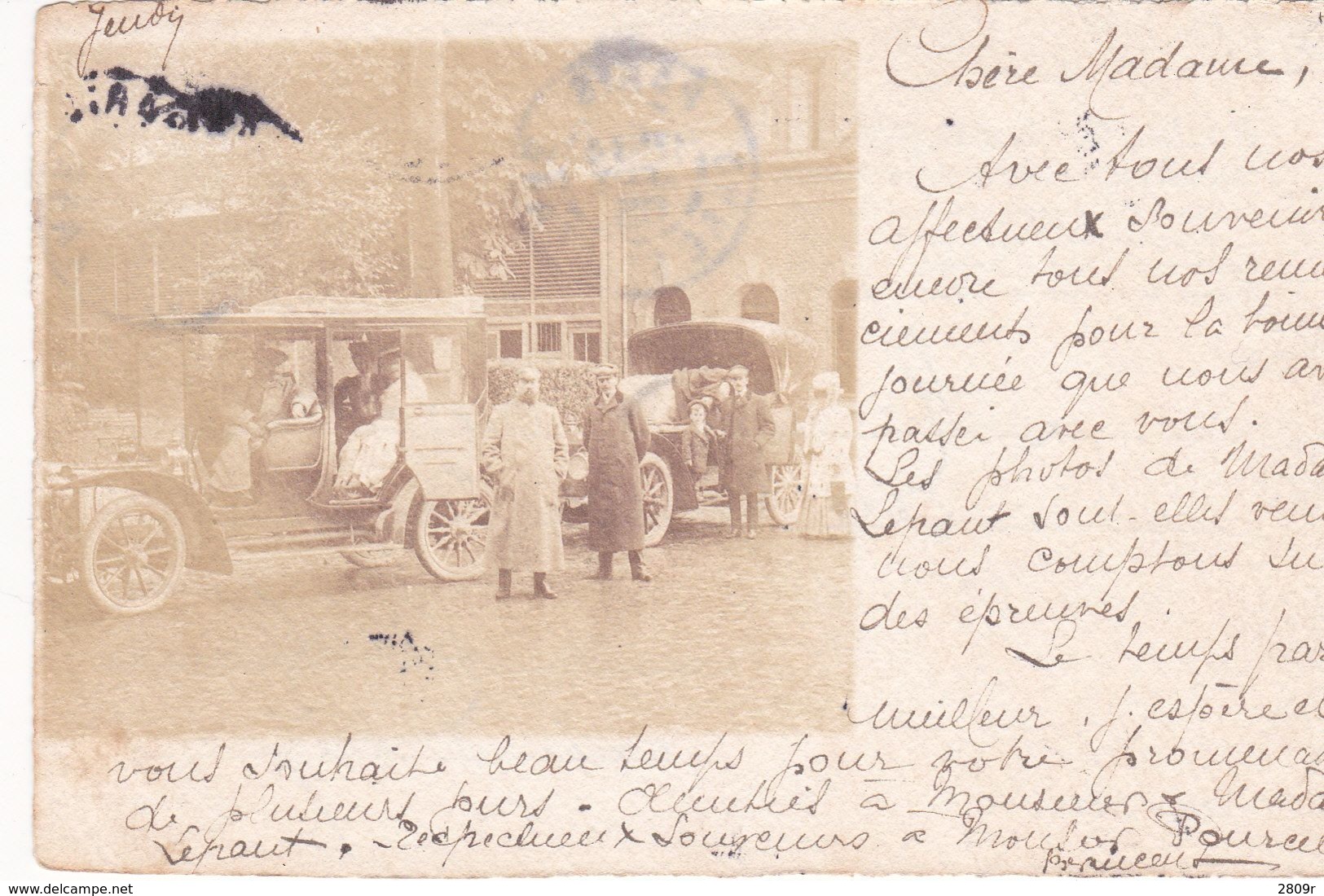 2 Cartes Photo Et  1 Carte Automobiles Anciennes - Turismo