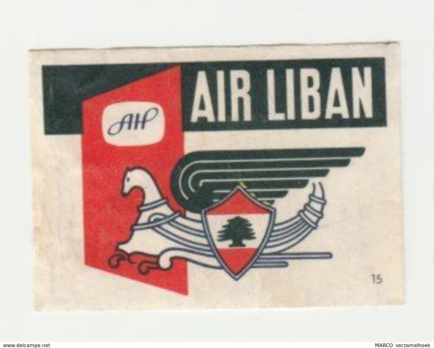 Lucifermerk Albert Heyn: 15) Air Liban Libanon - Boites D'allumettes - Etiquettes