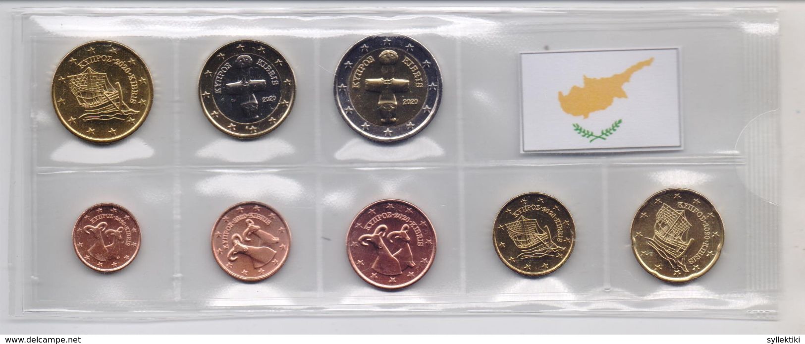 CYPRUS 2020 COMPLETE EURO COINS SET UNC - Cyprus