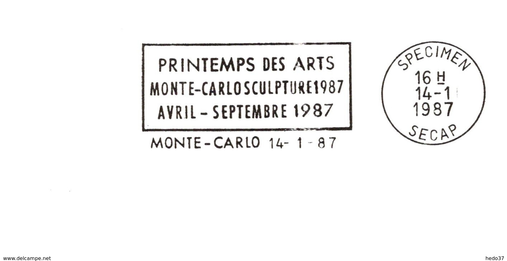 Monaco -  Flamme Secap SPECIMEN - Postmarks