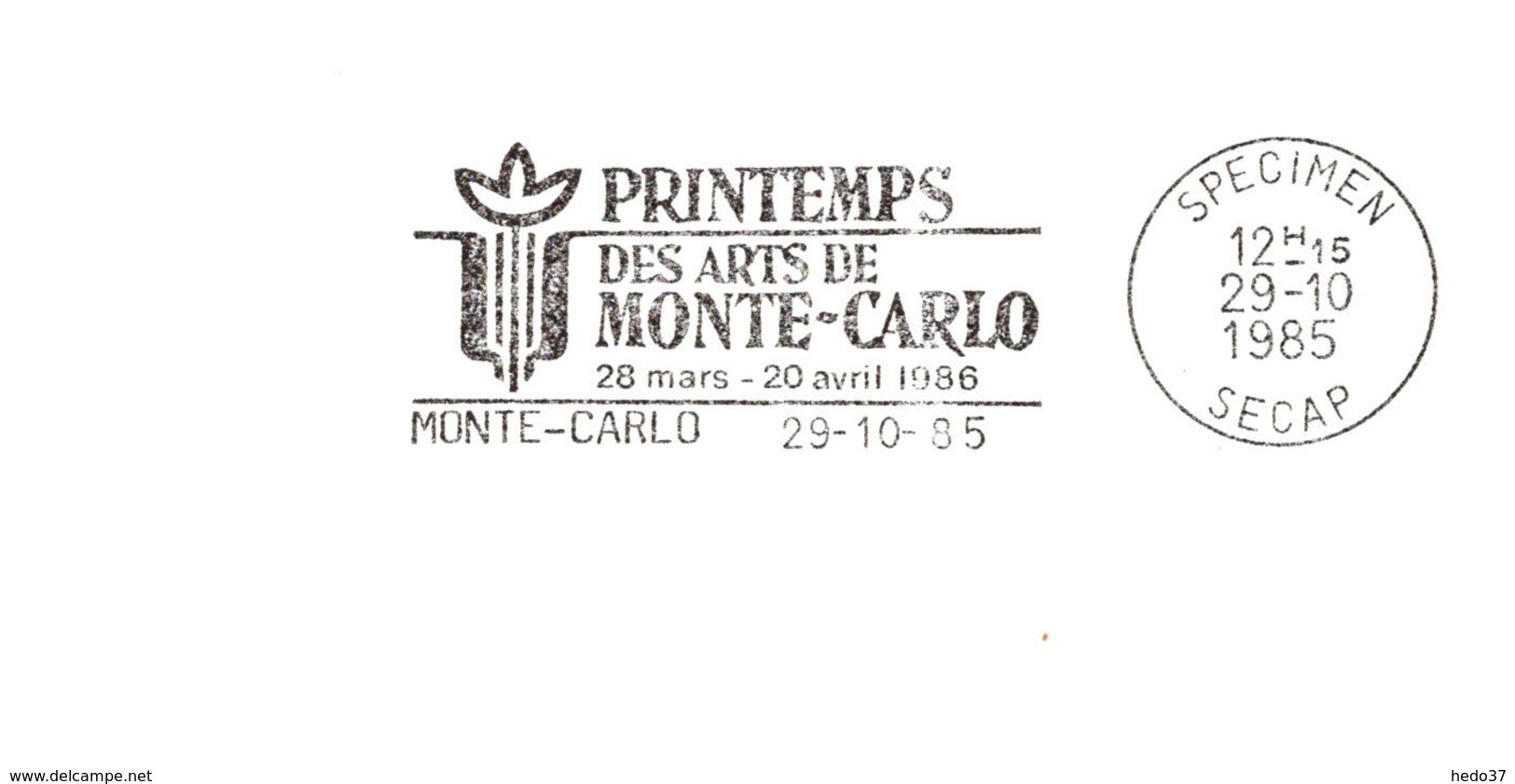 Monaco -  Flamme Secap SPECIMEN - Poststempel