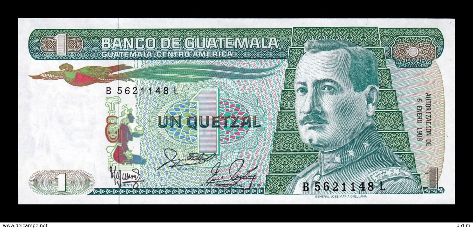 Guatemala 1 Quetzal 1988 Pick 66 SC UNC - Guatemala