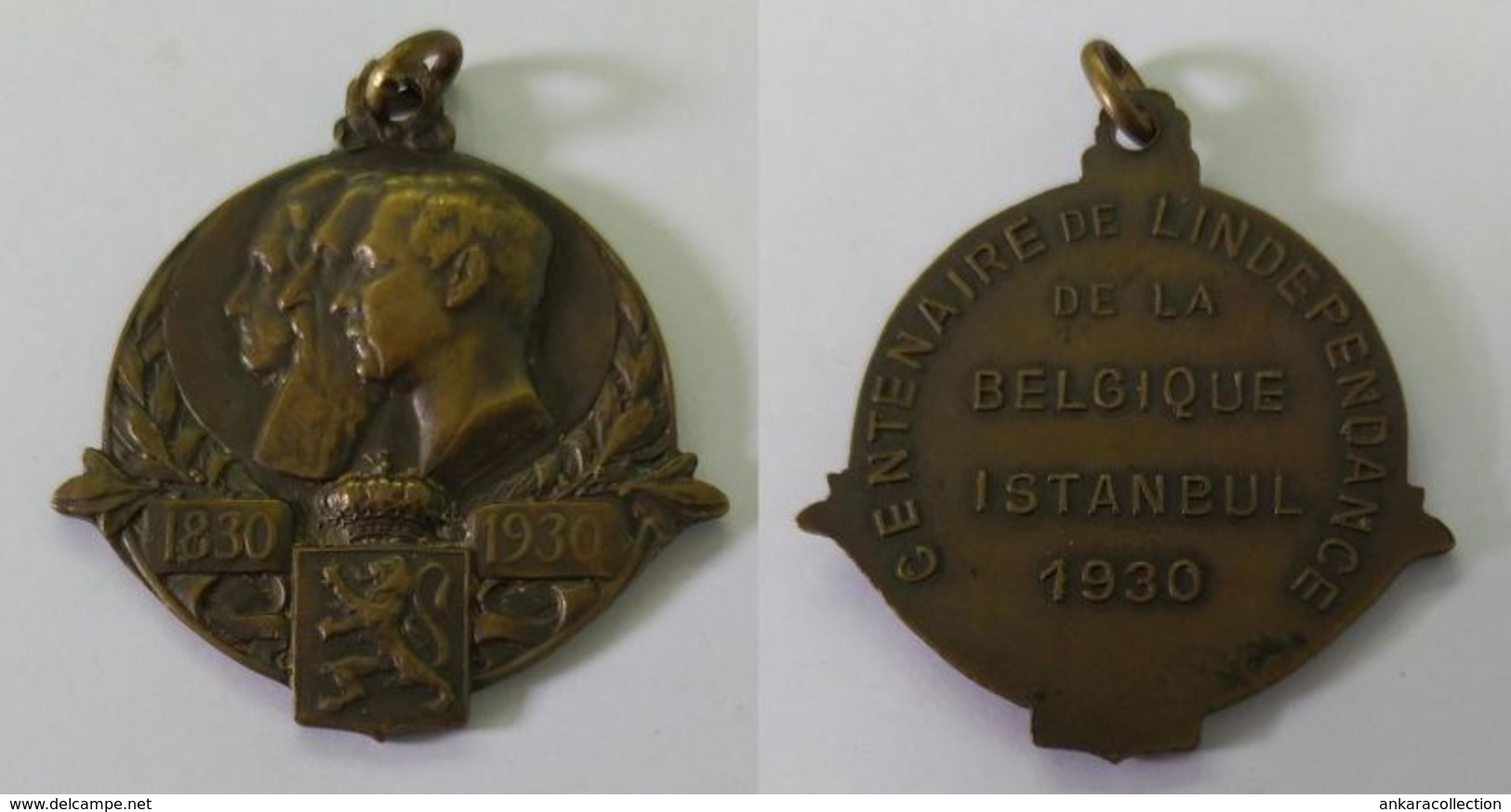 AC - ​CENTENAIRE DE L'INDEPENDENCE DE LA BELQIQUE ISTANBUL 1930 BELGIUM 1830 - 1930  100 YEARS OF INDEPENDENCE MEDALLION - Monarchia / Nobiltà