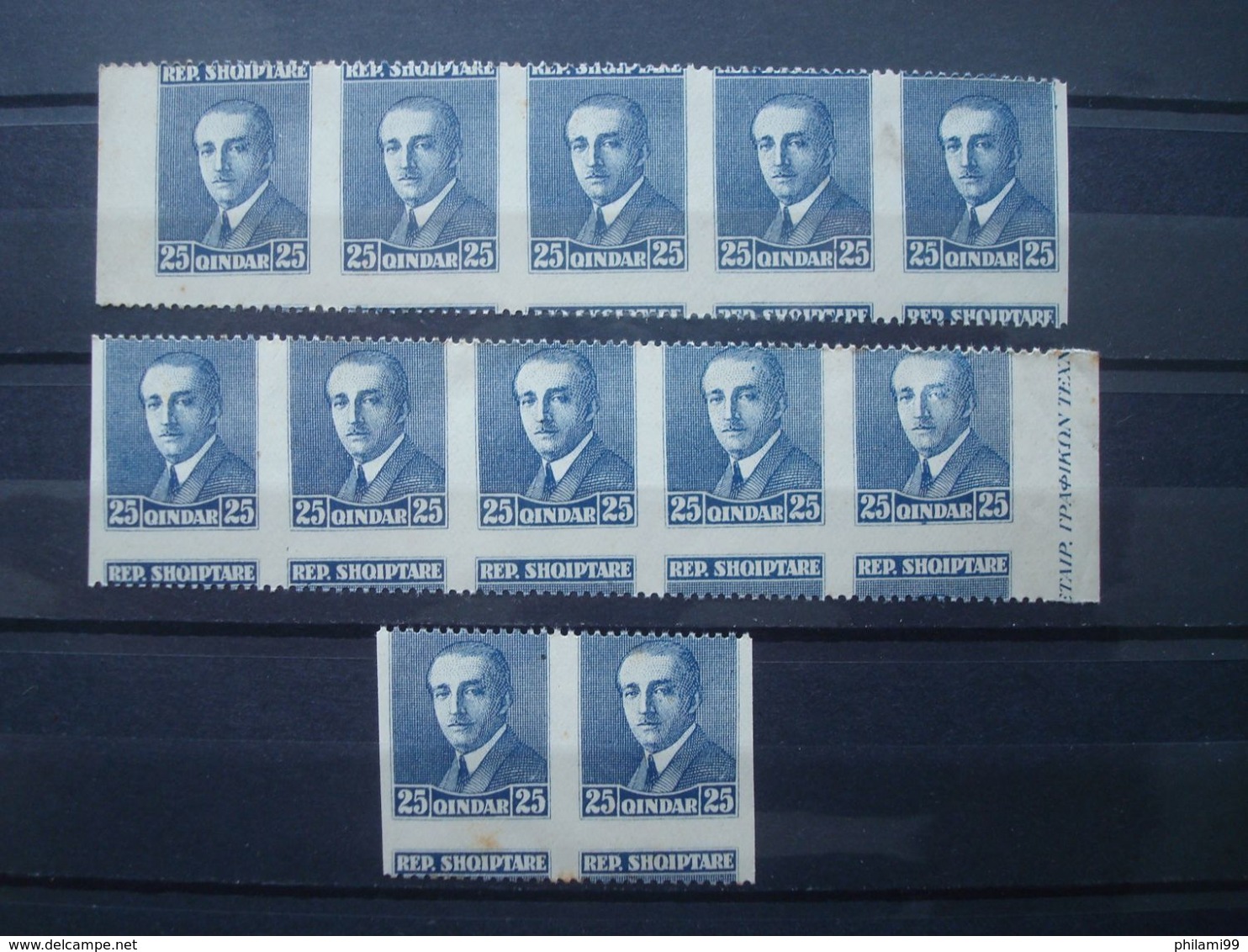 ALBANIA 1925 MNH** X 12 STAMPS SPECTACULAR PERFORATION VARIETY - Albanie