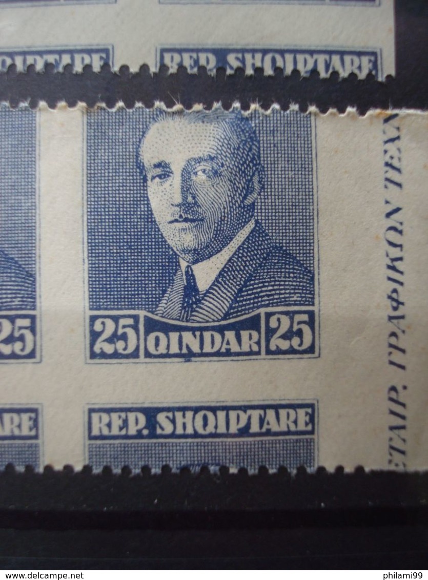 ALBANIA 1925 MNH** X 12 STAMPS SPECTACULAR PERFORATION VARIETY - Albanie