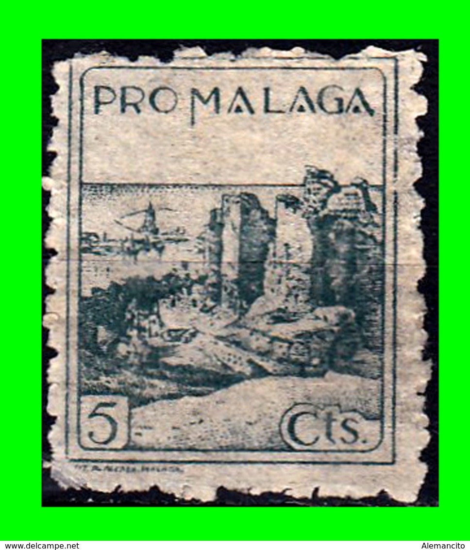 BENEFICENCIA MUNICIPAL - PRO MALAGA - 5 CTS - CORREOS - Tasse Di Guerra