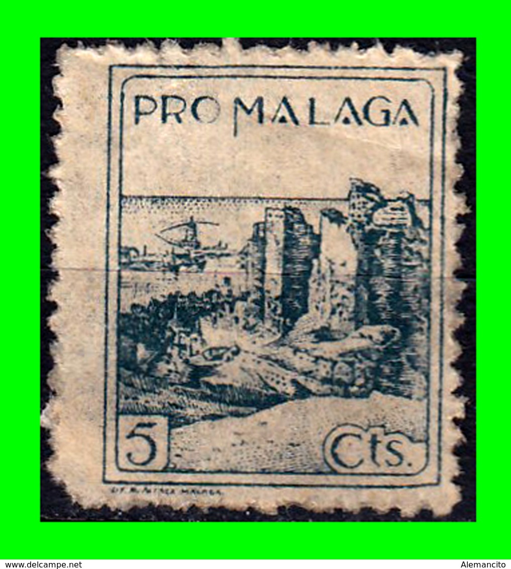 BENEFICENCIA MUNICIPAL - PRO MALAGA - 5 CTS - CORREOS - Kriegssteuermarken