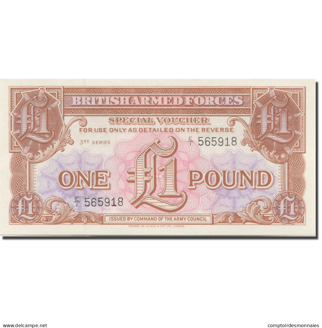 Billet, Grande-Bretagne, 1 Pound, Undated 1956, KM:M29, NEUF - British Armed Forces & Special Vouchers
