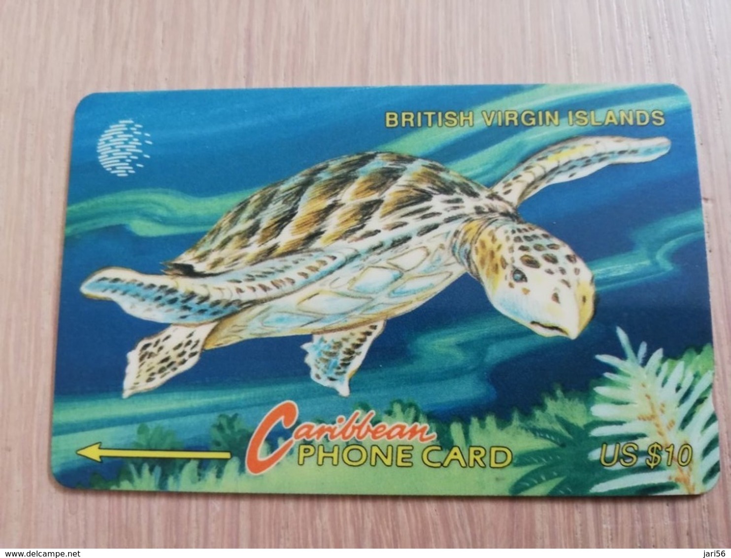 BRITSCH VIRGIN ISLANDS  US$10   BVI-23D   TURTLE        23CBVD     Fine Used Card   ** 2663** - Vierges (îles)