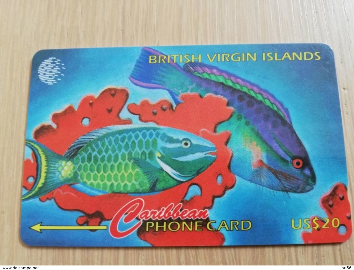 BRITSCH VIRGIN ISLANDS  US$ 20  BVI-91C   BUTTERFLY       91CBVC     Fine Used Card   ** 2668** - Vierges (îles)