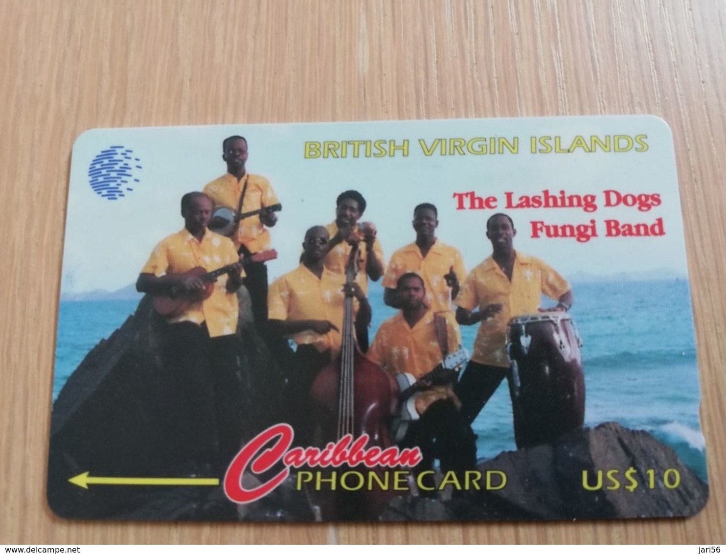 BRITSCH VIRGIN ISLANDS  US$ 10  BVI-103C   LASHING DOGS      103CBVC     Fine Used Card   ** 2669** - Vierges (îles)