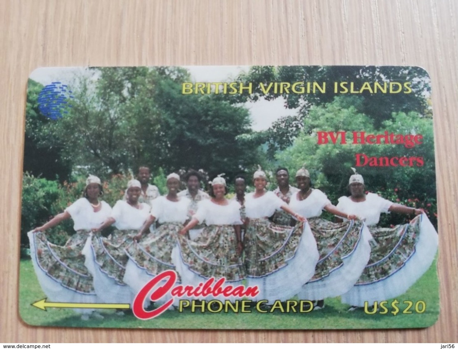 BRITSCH VIRGIN ISLANDS  US$ 20  BVI-103G   HERITAGE DANCERS       103CBVG     Fine Used Card   ** 2671** - Vierges (îles)