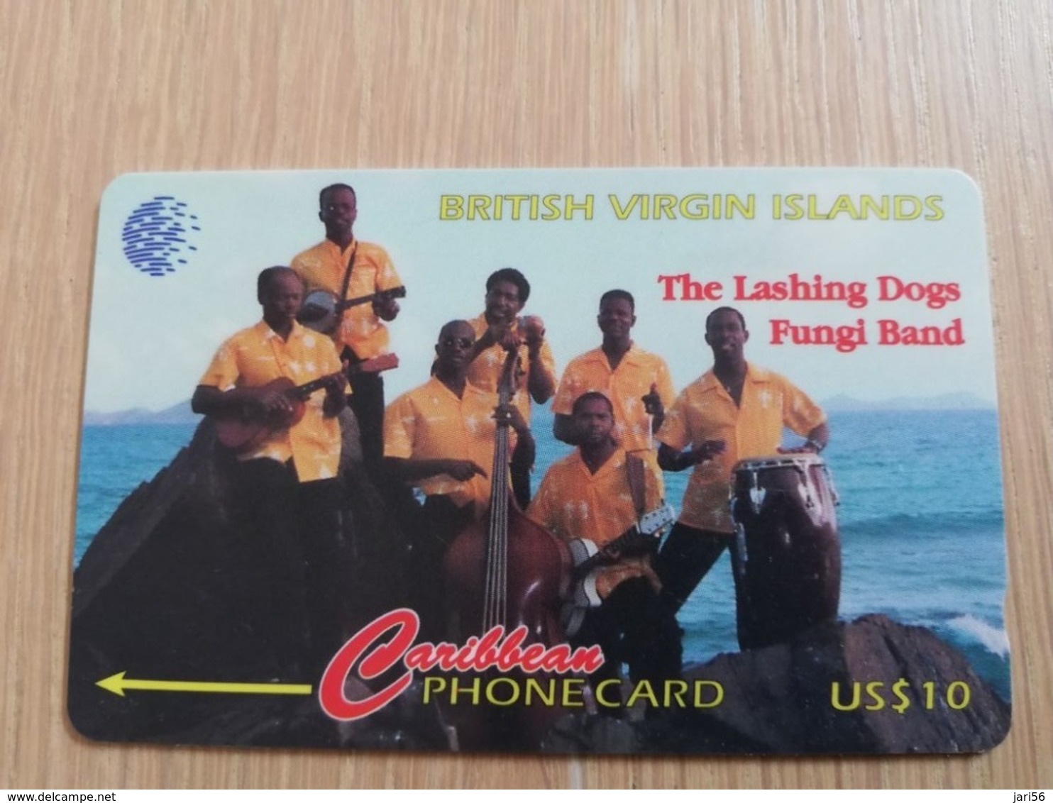 BRITSCH VIRGIN ISLANDS  US$ 10  BVI-143C   LASHING DOGS       143CBVC     Fine Used Card   ** 2674** - Vierges (îles)