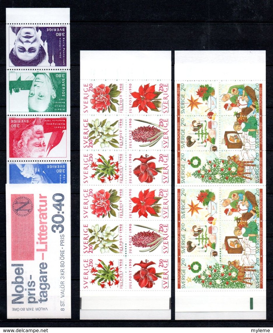 H1-14 Lot De 3 Carnets ** Complets De Suède - 1981-..