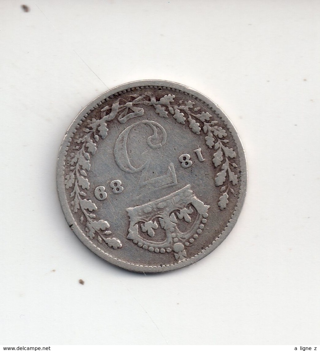 REF MON4  : Monnaie Old Coin Grande Bretagne 3 Pence Argent 1889 - F. 3 Pence