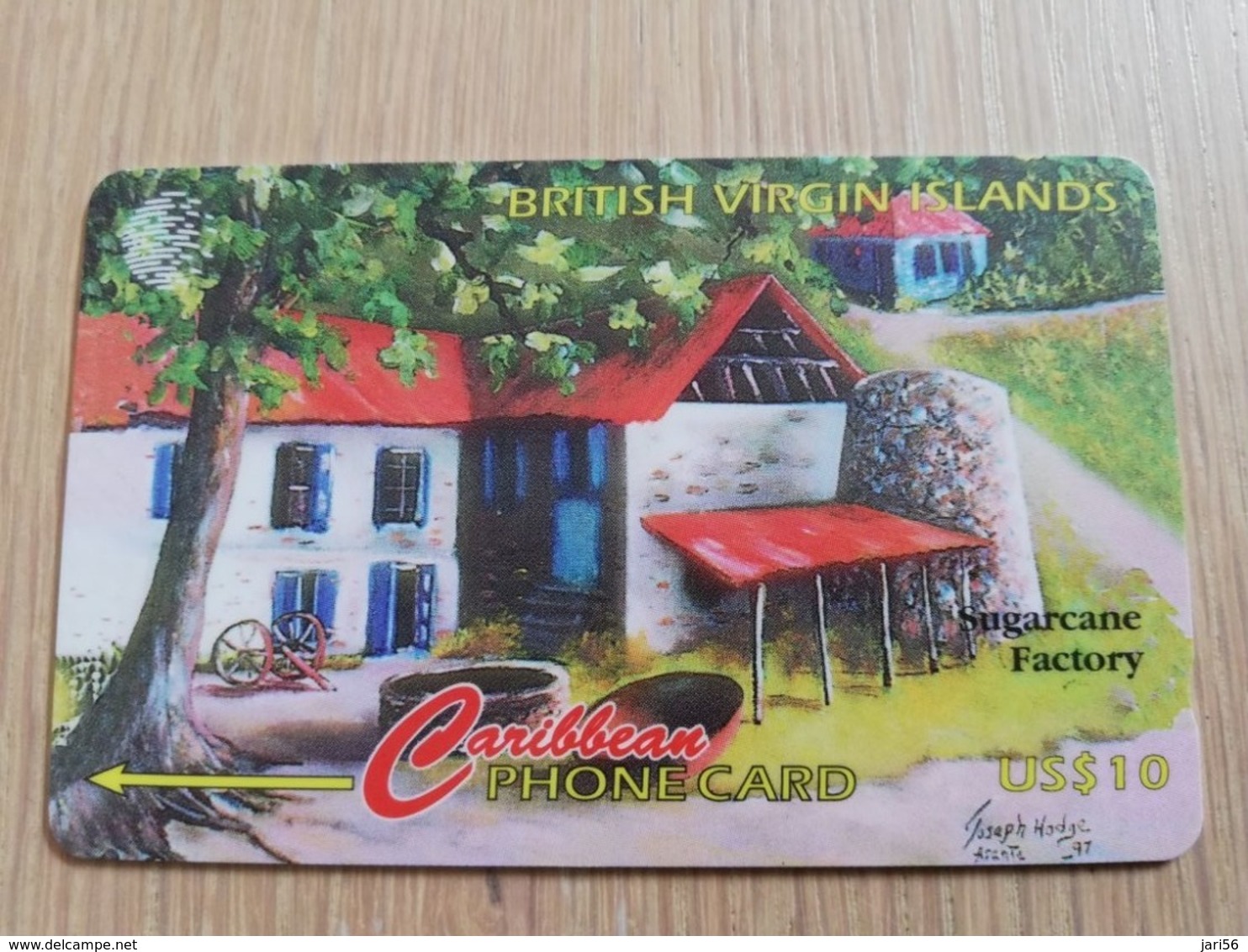 BRITSCH VIRGIN ISLANDS  US$ 10  BVI-218B   SUGARCANE FACTORY     218CVVB     Fine Used Card   ** 2678** - Vierges (îles)