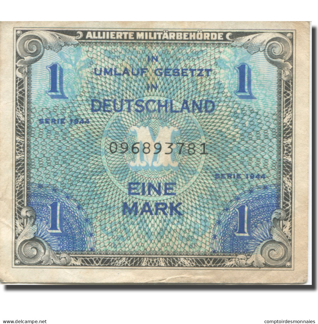 Billet, Allemagne, 1 Mark, 1944, KM:192b, TTB - 1 Mark