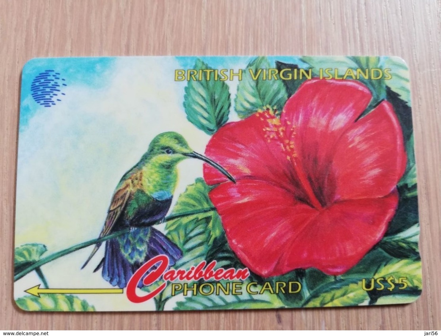 BRITSCH VIRGIN ISLANDS  US$ 5  BVI-67A   HUMMING BIRD    67CBVA     Fine Used Card   ** 2681** - Islas Virgenes