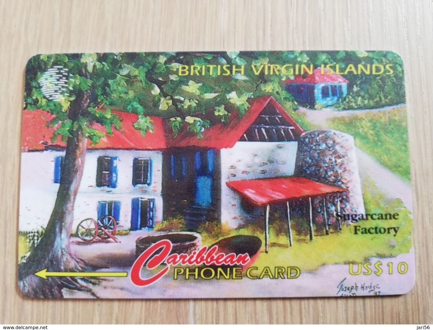 BRITSCH VIRGIN ISLANDS  US$ 10  BVI-193H   SUGARCANE FACTORY   193CBVH     Fine Used Card   ** 2690** - Virgin Islands