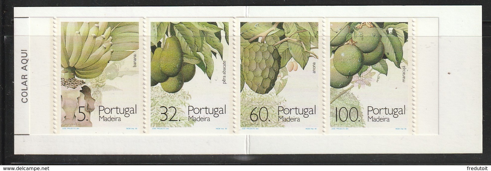 Madère - N° 142/5a ** (1990) Fruits - CARNET - - Madeira