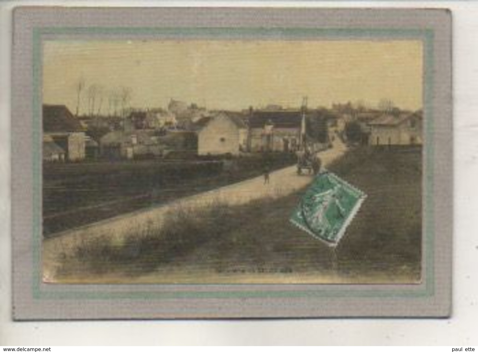 CPA - (41) SELOMMES - Vue De L'entrée Du Bourg En 1908 - Carte Colorisée D'aspect Toilé - Selommes