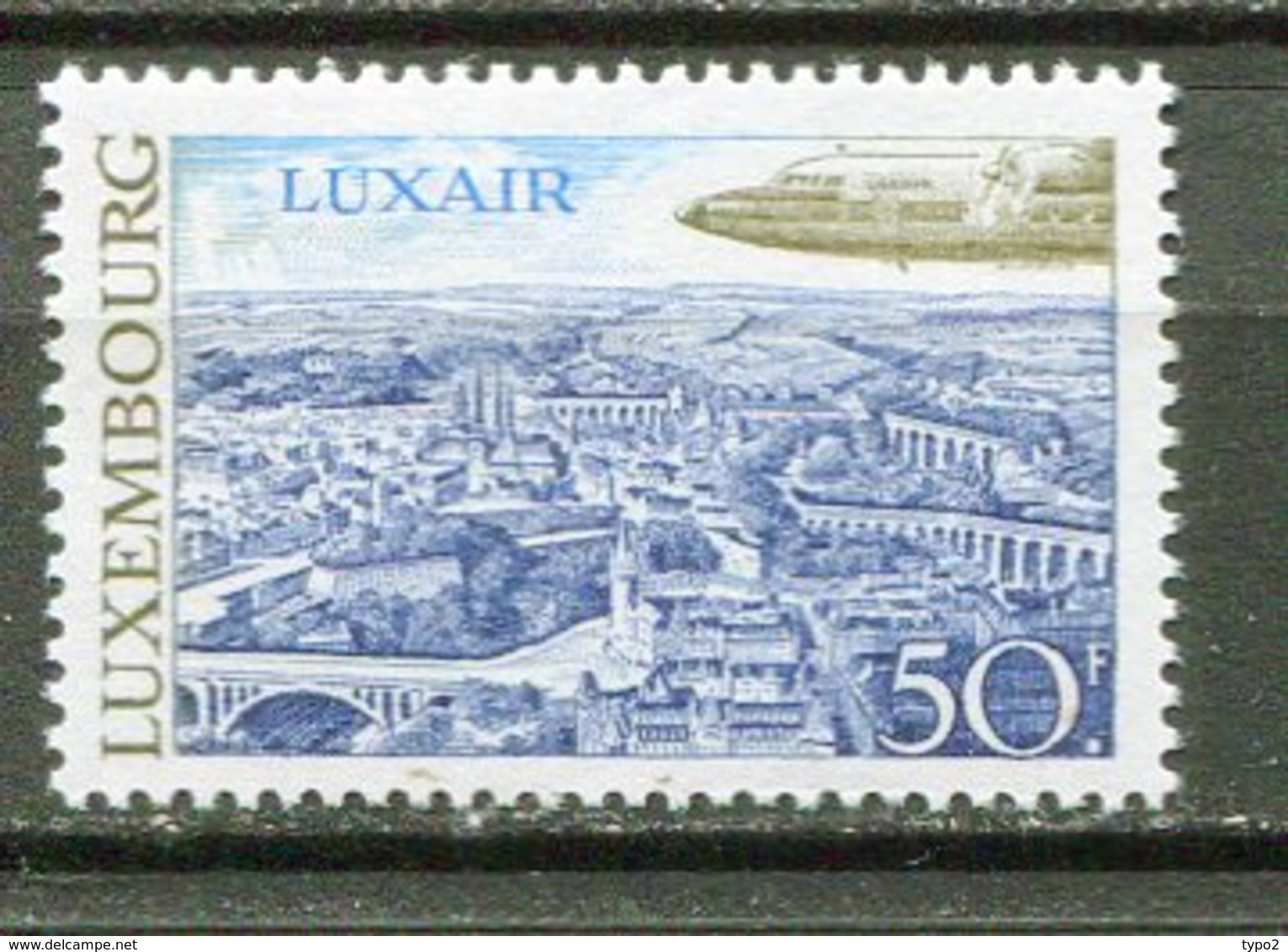 LUX 1968 PA Yv. N° 21   **MNH  Luxair  Cote  115 Euro TBE  2 Scans - Ongebruikt