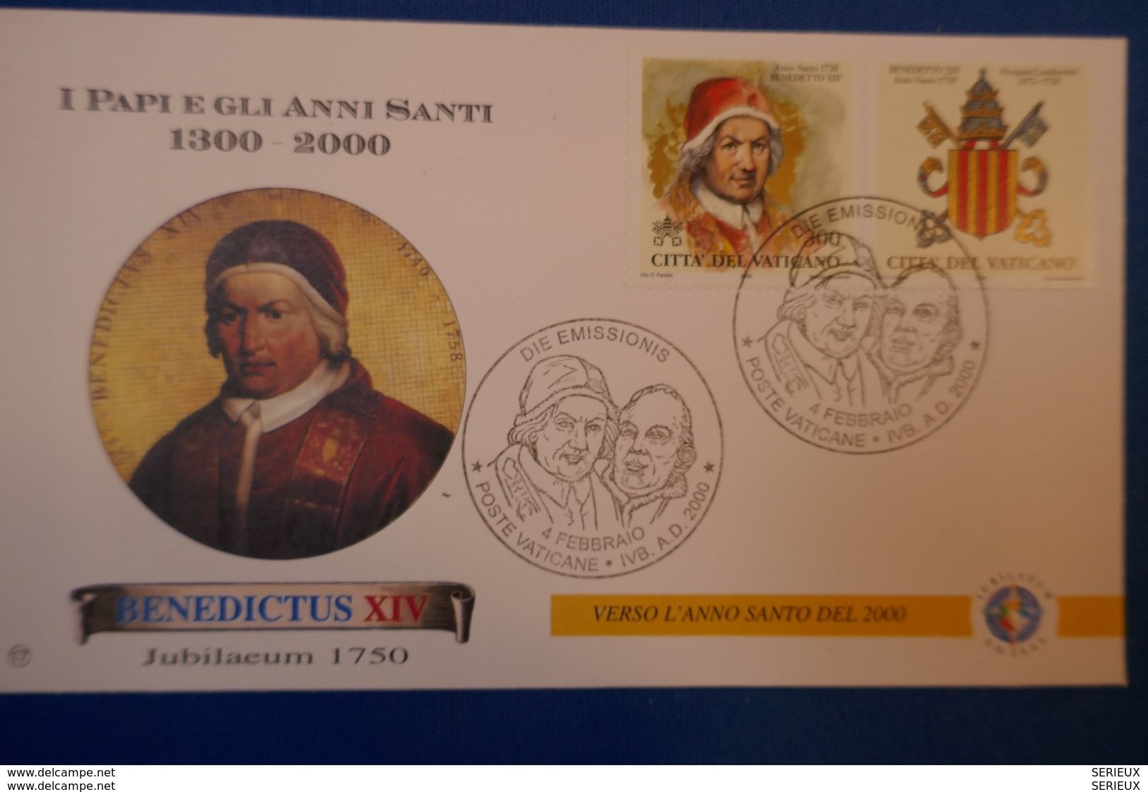 194 ITALIE VATICAN LETTRE JUBILEE AN 1300 2000 AFFR PLAISANT - Storia Postale