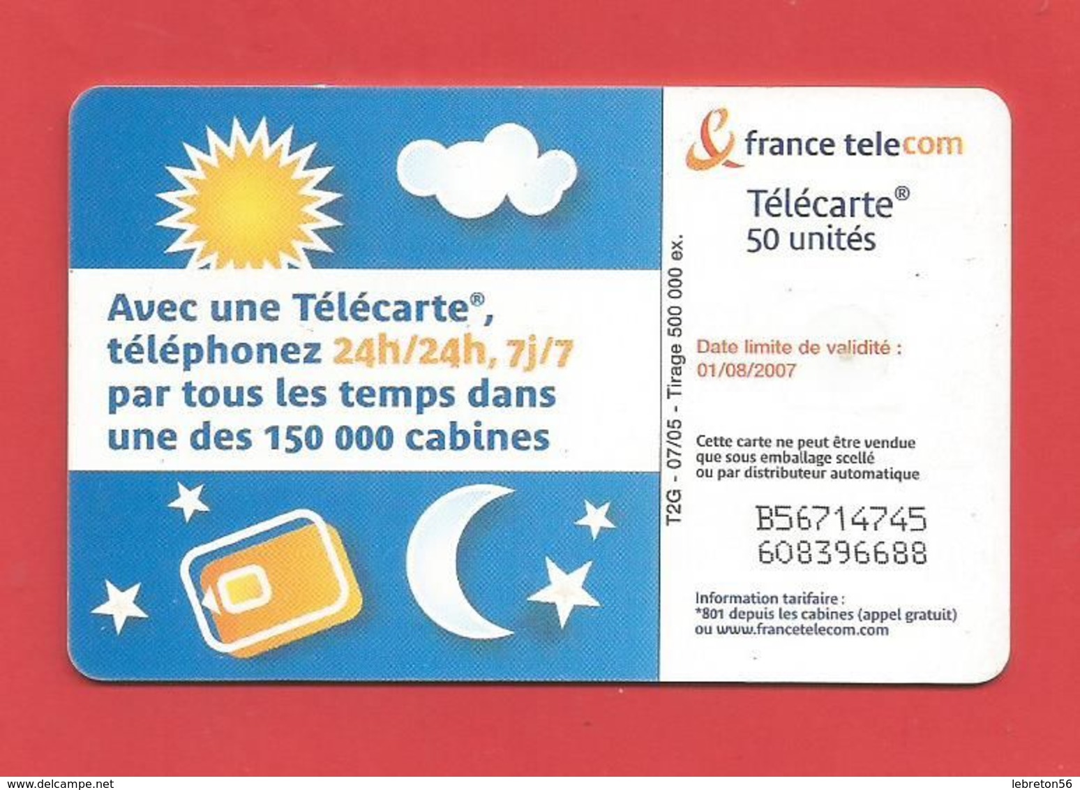 TELECARTE 50 U TIRAGE 500 000 EX Les Grands Monuments Tour Eiffel - 2005