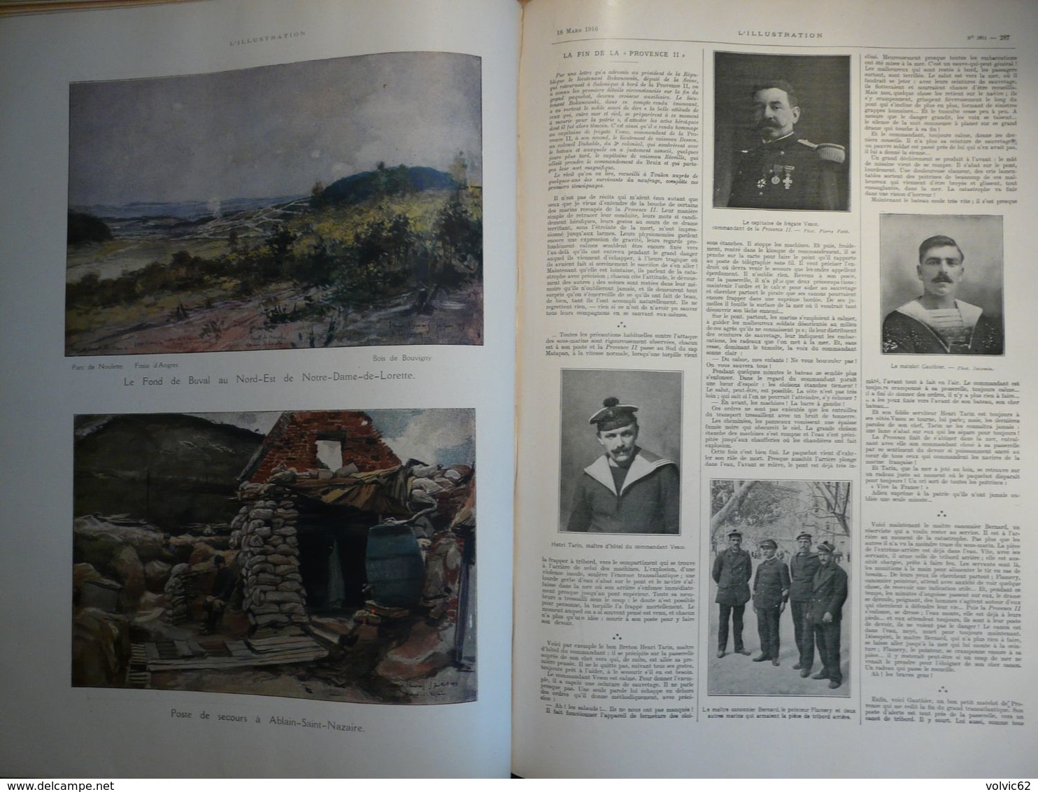 Illustration 1916 WW1 boesinghe salonique moosch corfou cameroun woevre lorette revigny liouville verdun vaux douaumont