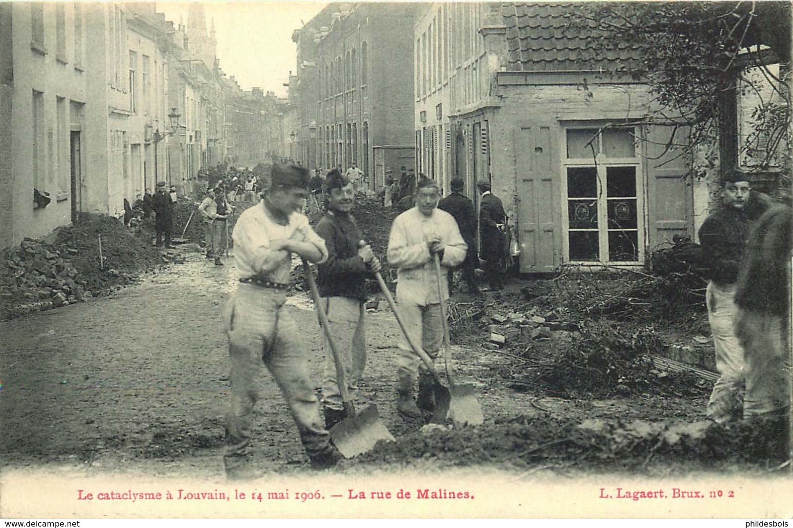 BELGIQUE  LOUVAIN  Le Cataclysme  14 Mai 1906  La Rue De Malines - Other & Unclassified