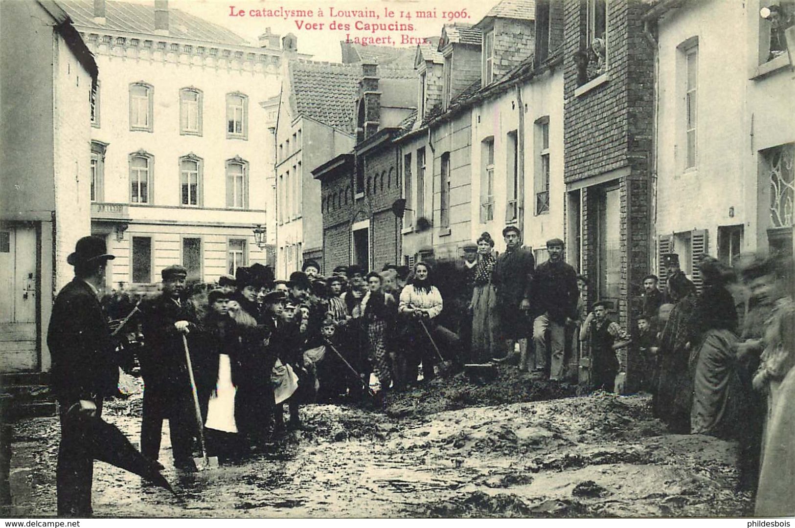 BELGIQUE  LOUVAIN  Le Cataclysme  14 Mai 1906  Voer Des Capucins - Andere & Zonder Classificatie