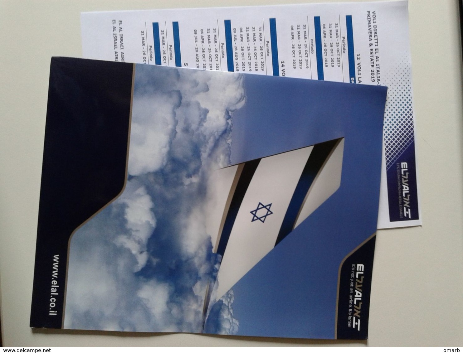 Alt1101 EL AL Israele Israel Airlines Flights Boeing Aereo Avion Tel Aviv Jerusalem Eilat Cartellina Porta Documenti - Cadeaux Promotionnels