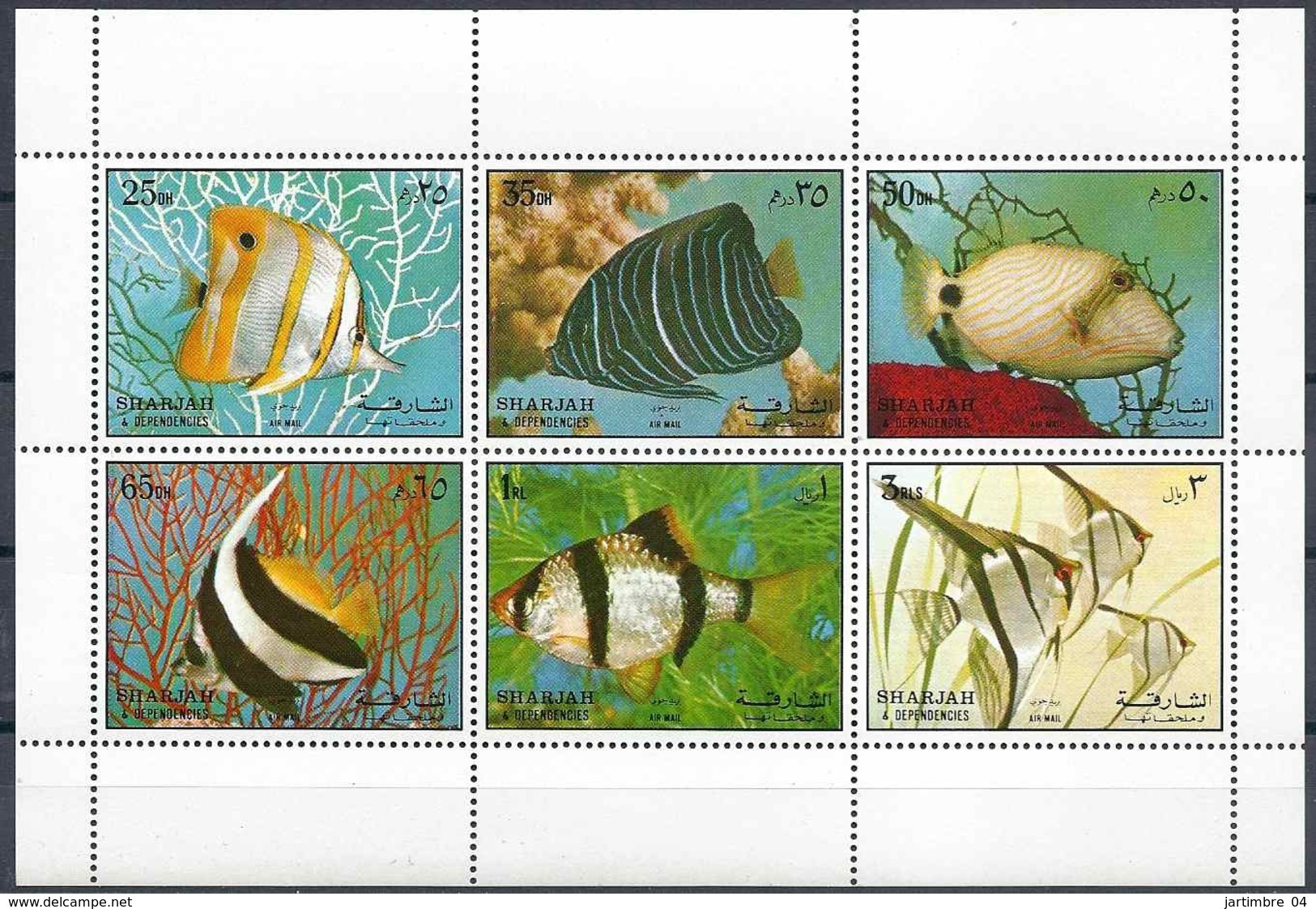 1972 SHARJAH Michel 1194-99  ** Poissons D'aquarium - Schardscha